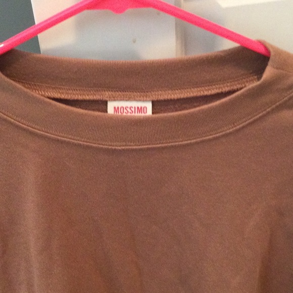 Mossimo tan vintage sweatshirt with pearl border on sleeves, XS - Picture 3 of 5